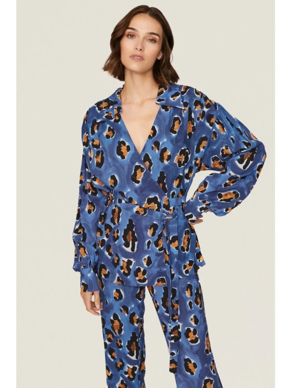 R-100. Marni Leopard Wrap Top